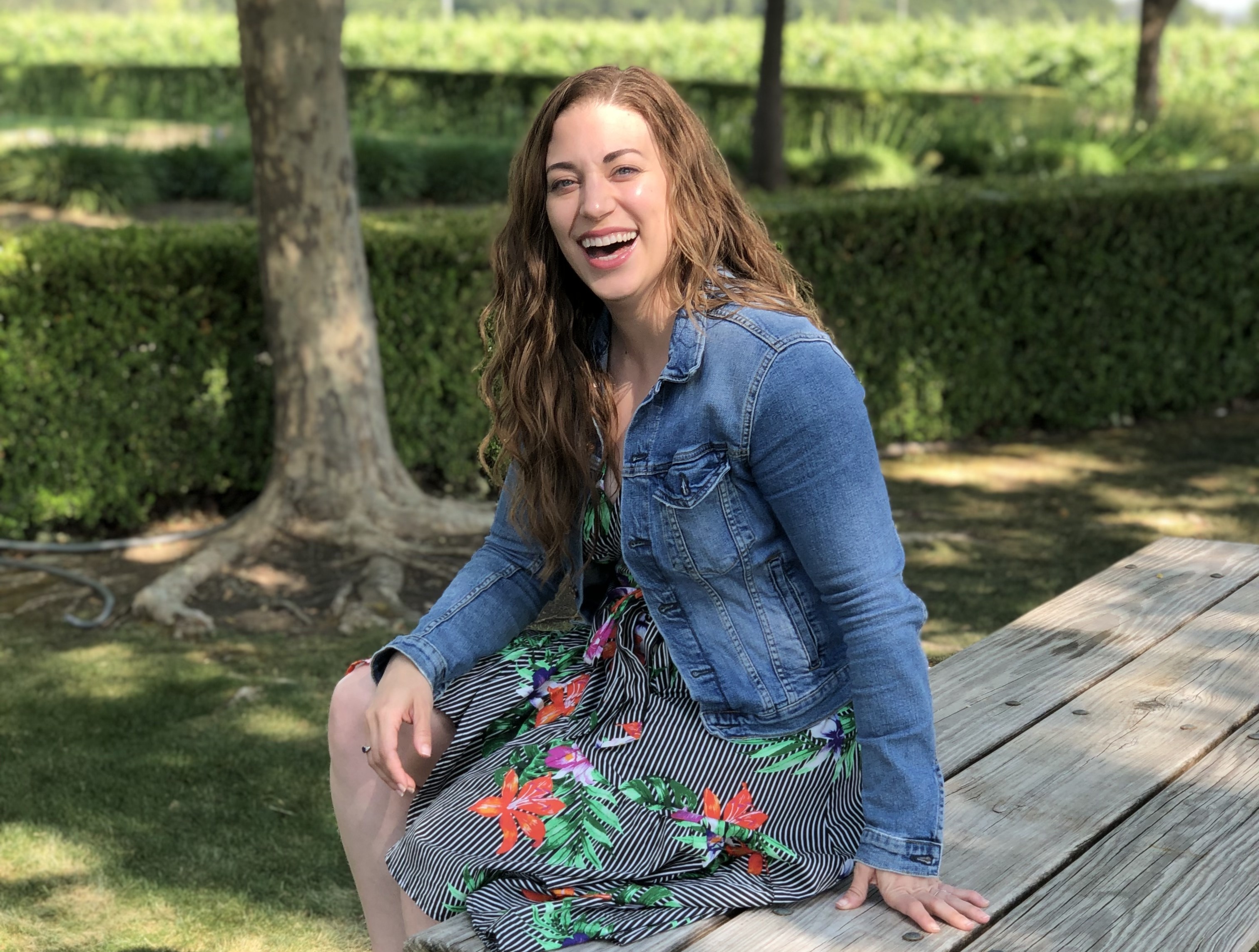 McKenzie Bolt Rose laughing outdoors