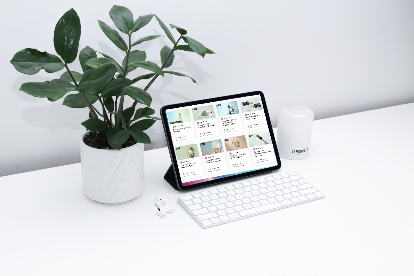 Training curriculum displayed on an iPad